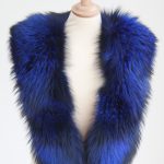 Electric Blue Fox Fur Collar