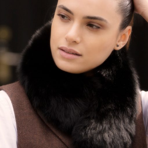 Jessica Small Brown Fox Fur Collar / Headband