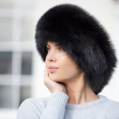 Jessica Small Black Fox Fur Collar / Headband