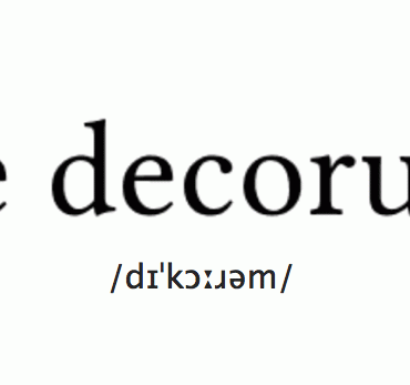The Decorum