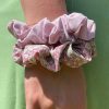 Pink Print Sustainable Pure Cotton Hair Scrunchie