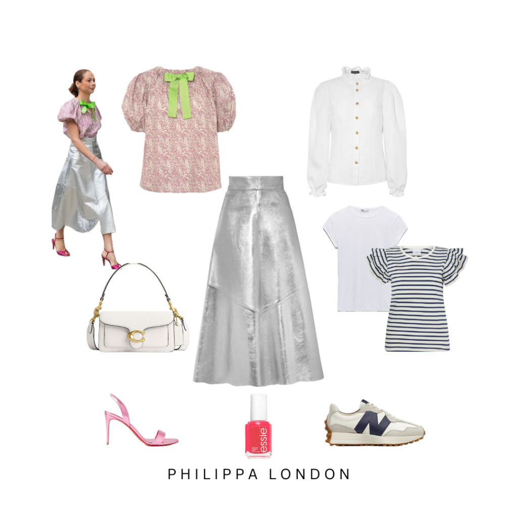 Philippa London's Iconic Louie Silver Leather Skirt - Philippa London