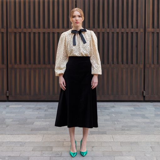 TULIP BLOUSE - TROUSER /Black